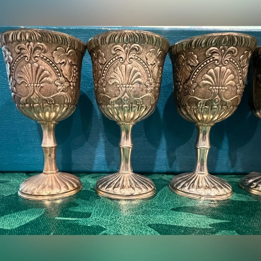 Vintage Raimond silver miniature goblets from Japan